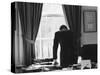 President John F. Kennedy in the Oval Office During the Steel Crisis-null-Stretched Canvas