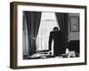 President John F. Kennedy in the Oval Office During the Steel Crisis-null-Framed Photographic Print