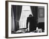 President John F. Kennedy in the Oval Office During the Steel Crisis-null-Framed Photographic Print