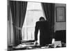 President John F. Kennedy in the Oval Office During the Steel Crisis-null-Mounted Photographic Print