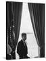 President John F. Kennedy in the Oval Office During the Steel Crisis-null-Stretched Canvas