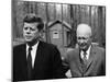 President John F. Kennedy Meeting with Former President Dwight Eisenhower at Camp David-Ed Clark-Mounted Photographic Print