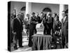 President John F. Kennedy Receives a Thanksgiving Turkey-Stocktrek Images-Stretched Canvas