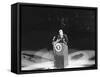 President John F. Kennedy Speaking at the Democratic Rally for His Birthday-Yale Joel-Framed Stretched Canvas