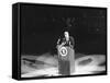 President John F. Kennedy Speaking at the Democratic Rally for His Birthday-Yale Joel-Framed Stretched Canvas