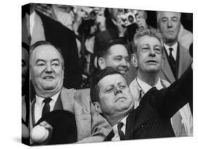 President John F. Kennedy Tossing Out 1st Ball of Baseball Season at Senators Game-Joe Scherschel-Stretched Canvas