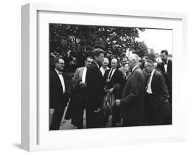 President John F. Kennedy Visits with Reporters-Stocktrek Images-Framed Photographic Print