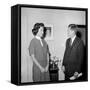 President John F. Kennedy with a Former White House Staff Member-Stocktrek Images-Framed Stretched Canvas