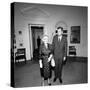 President John F. Kennedy with Newspaper Publisher Inside White House-Stocktrek Images-Stretched Canvas