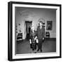 President John F. Kennedy with Newspaper Publisher Inside White House-Stocktrek Images-Framed Photographic Print