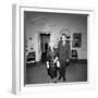 President John F. Kennedy with Newspaper Publisher Inside White House-Stocktrek Images-Framed Photographic Print