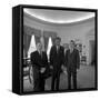 President John. F. Kennedy with Visitors at the White House-Stocktrek Images-Framed Stretched Canvas