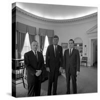 President John. F. Kennedy with Visitors at the White House-Stocktrek Images-Stretched Canvas