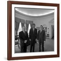 President John. F. Kennedy with Visitors at the White House-Stocktrek Images-Framed Photographic Print