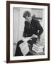 President John F. Kennedy Working in the White House Office-null-Framed Photographic Print