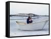 President John Kennedy and John Jr. Play in a Beached Rowboat at Newport, Rhode Island. 1962-null-Framed Stretched Canvas