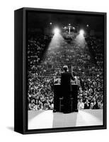 President John Kennedy Campaigns for Democrats in the Mid-Term Elections-null-Framed Stretched Canvas