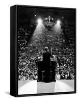 President John Kennedy Campaigns for Democrats in the Mid-Term Elections-null-Framed Stretched Canvas