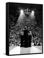 President John Kennedy Campaigns for Democrats in the Mid-Term Elections-null-Framed Stretched Canvas