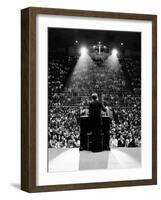 President John Kennedy Campaigns for Democrats in the Mid-Term Elections-null-Framed Photo