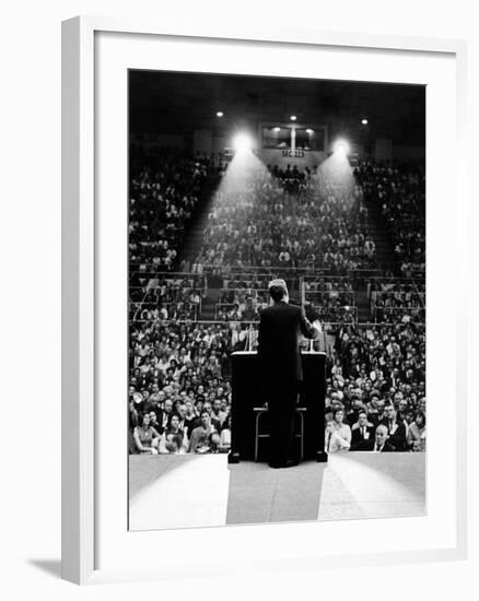 President John Kennedy Campaigns for Democrats in the Mid-Term Elections-null-Framed Photo