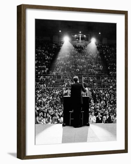 President John Kennedy Campaigns for Democrats in the Mid-Term Elections-null-Framed Photo