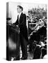 President John Kennedy Delivering His Inaugural Address-null-Stretched Canvas