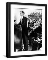 President John Kennedy Delivering His Inaugural Address-null-Framed Photo