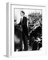 President John Kennedy Delivering His Inaugural Address-null-Framed Photo