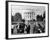 President John Kennedy in Front of the White House-null-Framed Photo