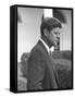 President John Kennedy in the White House Rose Garden. Oct. 24, 1961-null-Framed Stretched Canvas