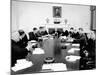 President John Kennedy Meets with His Cabinet-null-Mounted Photo