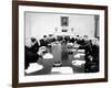 President John Kennedy Meets with His Cabinet-null-Framed Photo