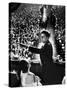 President John Kennedy Next to His Wife Jacqueline Overlooking Crowd Attending His Inaugural Ball-Paul Schutzer-Stretched Canvas