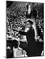 President John Kennedy Next to His Wife Jacqueline Overlooking Crowd Attending His Inaugural Ball-Paul Schutzer-Mounted Photographic Print