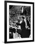 President John Kennedy Next to His Wife Jacqueline Overlooking Crowd Attending His Inaugural Ball-Paul Schutzer-Framed Photographic Print