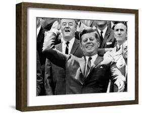 President John Kennedy Opens the Baseball Season-null-Framed Photo