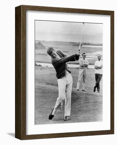 President John Kennedy Playing Golf at Hyannis Port. July 20, 1963-null-Framed Photo