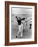 President John Kennedy Playing Golf at Hyannis Port. July 20, 1963-null-Framed Photo