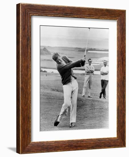 President John Kennedy Playing Golf at Hyannis Port. July 20, 1963-null-Framed Photo