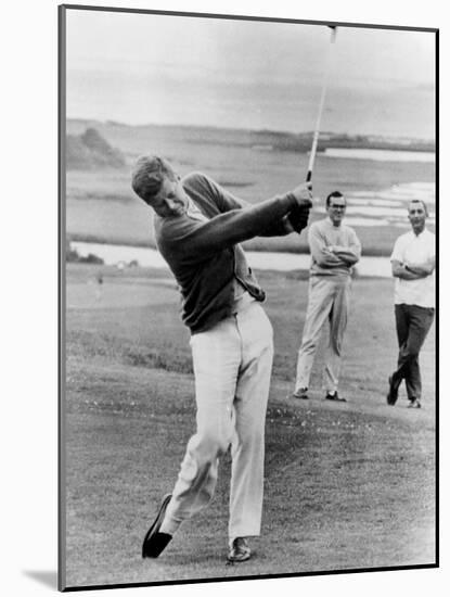 President John Kennedy Playing Golf at Hyannis Port. July 20, 1963-null-Mounted Photo