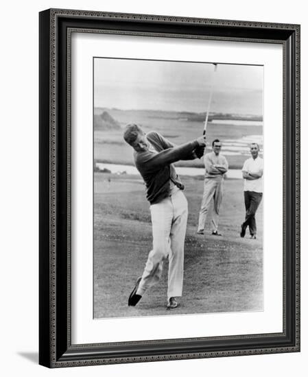 President John Kennedy Playing Golf at Hyannis Port. July 20, 1963-null-Framed Photo