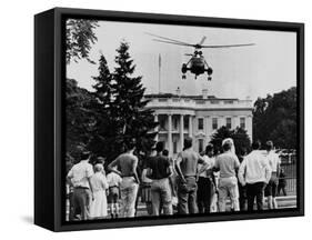 President John Kennedy's New Helicopter Takes Off from the South Lawn-null-Framed Stretched Canvas