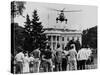 President John Kennedy's New Helicopter Takes Off from the South Lawn-null-Stretched Canvas
