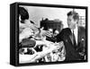 President John Kennedy Shakes Hands as He Arrives at Independence Hall, July 4, 1962-null-Framed Stretched Canvas