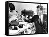 President John Kennedy Shakes Hands as He Arrives at Independence Hall, July 4, 1962-null-Framed Stretched Canvas