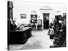 President John Kennedy Television Address on Civil Rights-null-Stretched Canvas