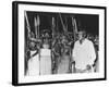 President Jomo Kenyatta Joined in Tribal Dancing of the Rendille Tribe at Embu, Kenya-null-Framed Photo