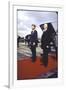 President Kennedy and Chancellor Adenauer Walking Red Carpet at Airport Arrival Ceremony, Germany-John Dominis-Framed Photographic Print