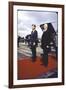 President Kennedy and Chancellor Adenauer Walking Red Carpet at Airport Arrival Ceremony, Germany-John Dominis-Framed Photographic Print